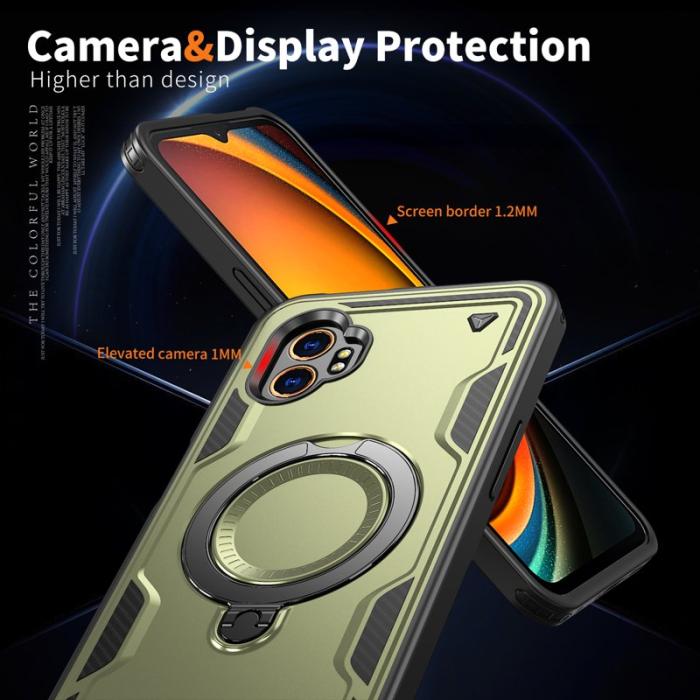 N/A - Samsung Galaxy XCover7 Pro Skal Plast Militärskydd - Olive Green