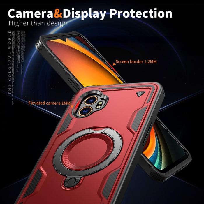 N/A - Samsung Galaxy XCover7 Pro Skal Plast Militärskydd - Röd