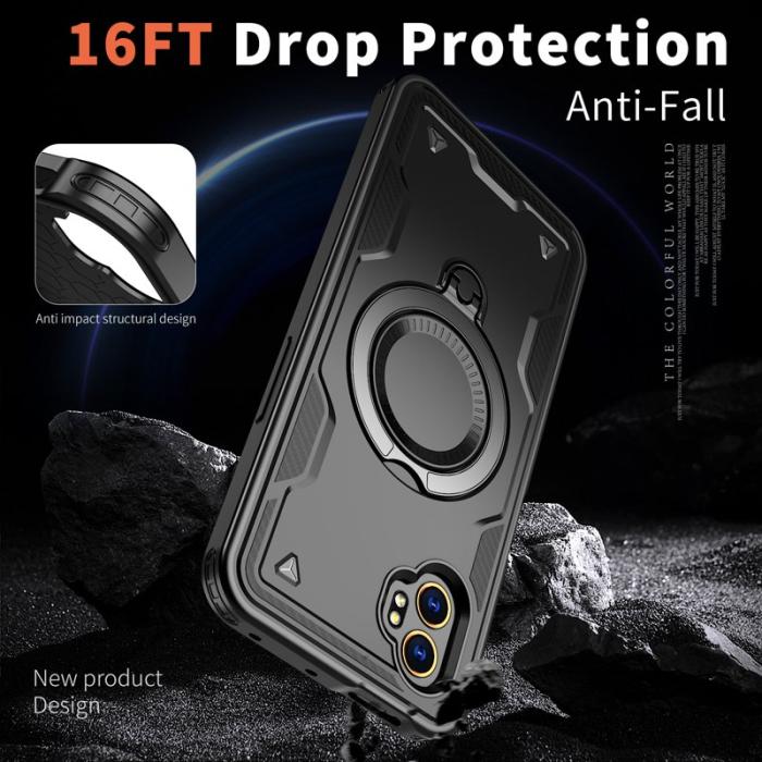 N/A - Samsung Galaxy XCover7 Pro Skal Plast Militärskydd - Svart