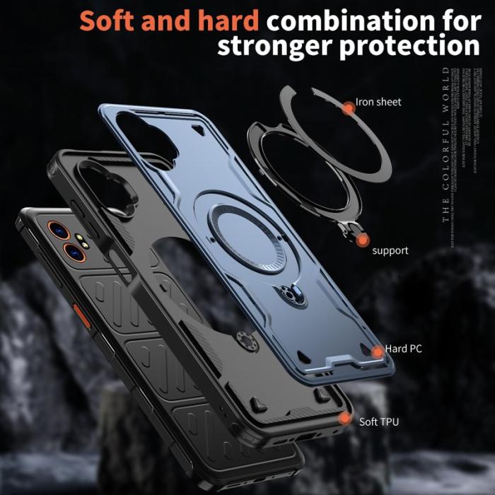 N/A - Samsung Galaxy XCover7 Pro Skal Plast Militärt Skydd - Blå