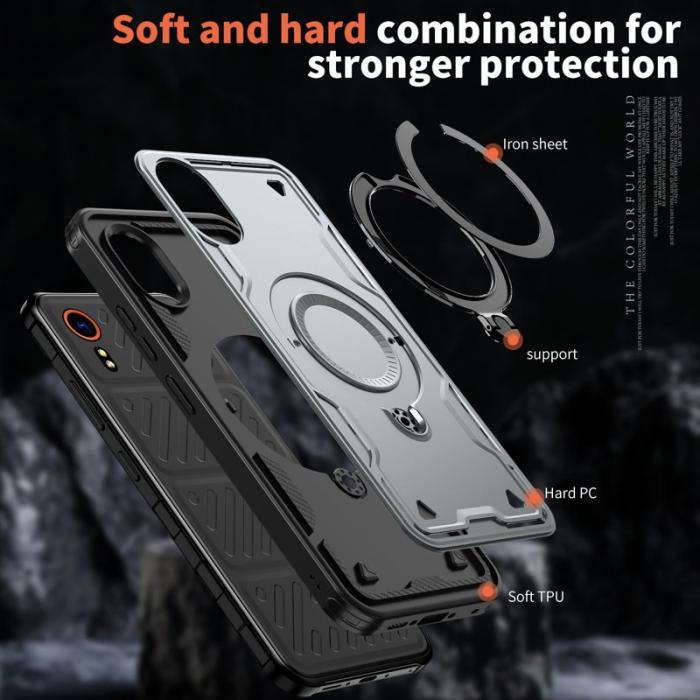 N/A - Samsung Galaxy Xcover7 Skal Plast Militärt Skydd - Grå