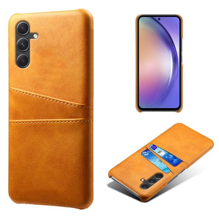 OEM - Shockproof Samsung Galaxy A55 5G Skal PU Läder + Plast - Orange