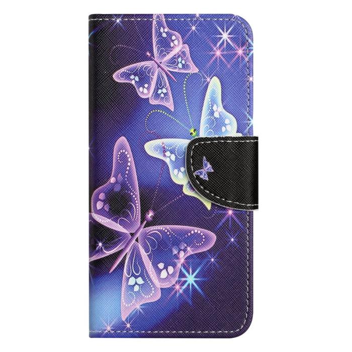 OEM - Sparkling Butterfly Samsung Galaxy A57 Plånboksfodral Konstläder - Vit