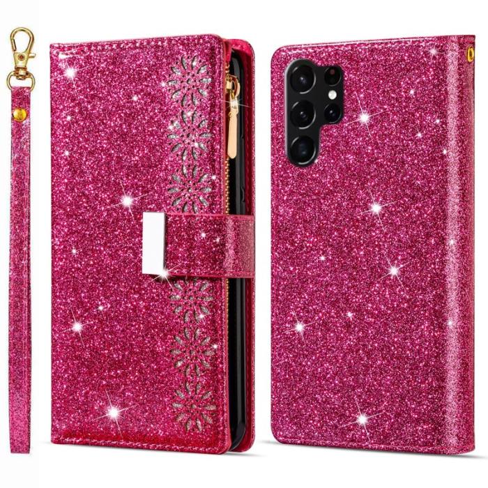 OEM - Starry Sky Samsung Galaxy S26 Ultra Fodral Äkta Läder - Rosa