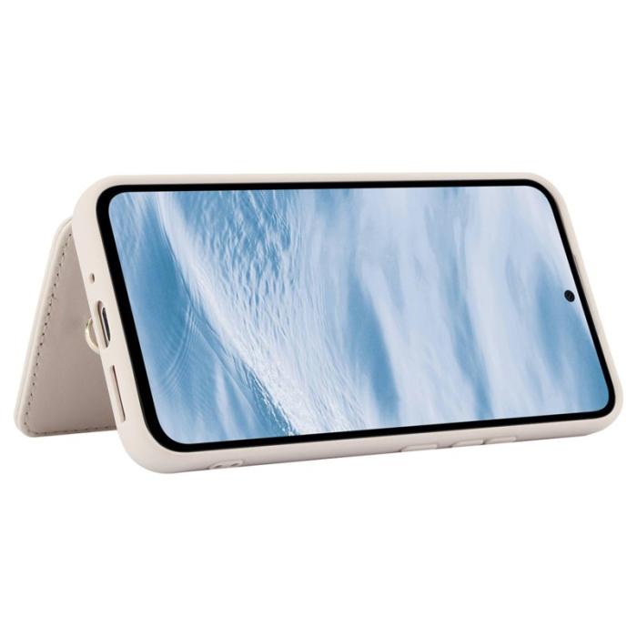 OEM - SY-001 Samsung Galaxy A55 5G Skal Äkta Läder TPU - Beige