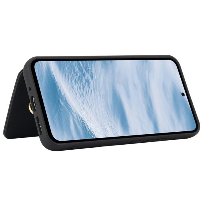 OEM - SY-001 Samsung Galaxy A55 5G Skal Äkta Läder TPU - Svart