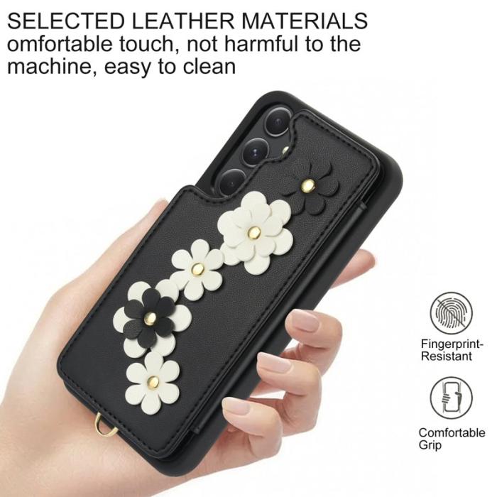 OEM - SY-001 Samsung Galaxy A55 5G Skal Äkta Läder TPU - Svart