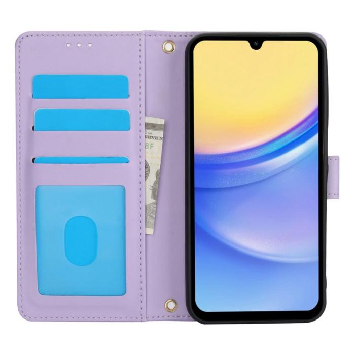 OEM - SY-003 Samsung Galaxy A55 5G Fodral PU Läder Ställning - Lila