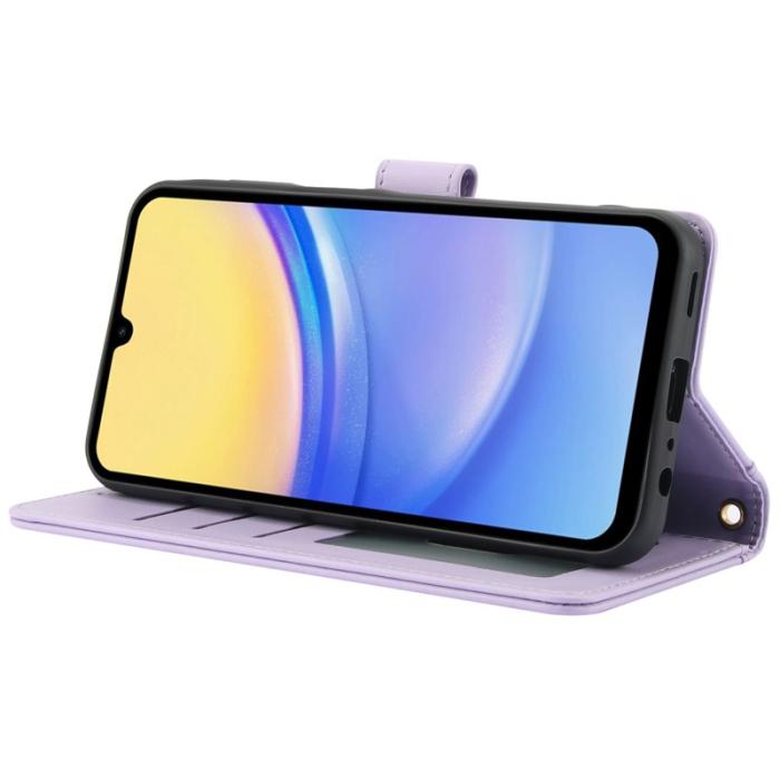 OEM - SY-003 Samsung Galaxy A55 5G Fodral PU Läder Ställning - Lila