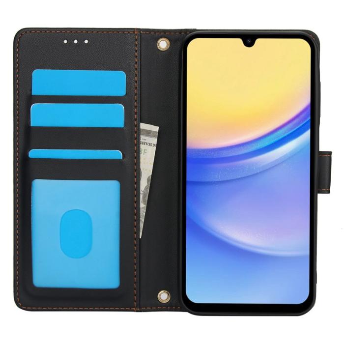 OEM - SY-003 Samsung Galaxy A55 5G Fodral PU Läder Ställning - Svart