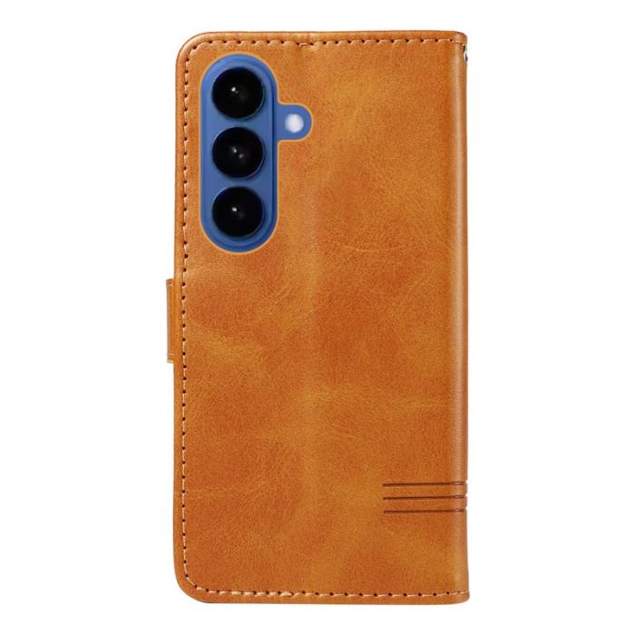 OEM - T-Shape Samsung Galaxy S26 / S26 Pro Fodral Äkta Läder - Brun