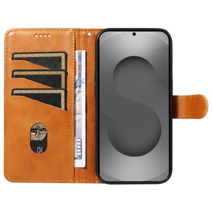 OEM - T-Shape Samsung Galaxy S26 Ultra Fodral Läder Ställ - Brun