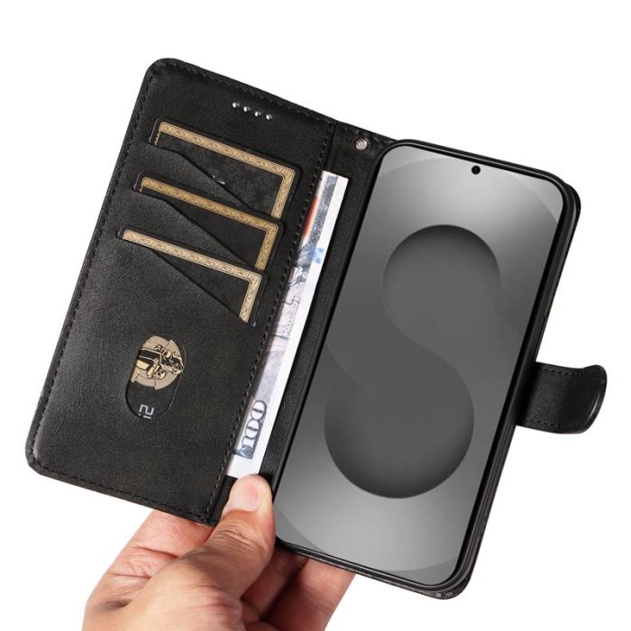 OEM - T-Shape Samsung Galaxy S26 Ultra Fodral Läder Ställ - Svart