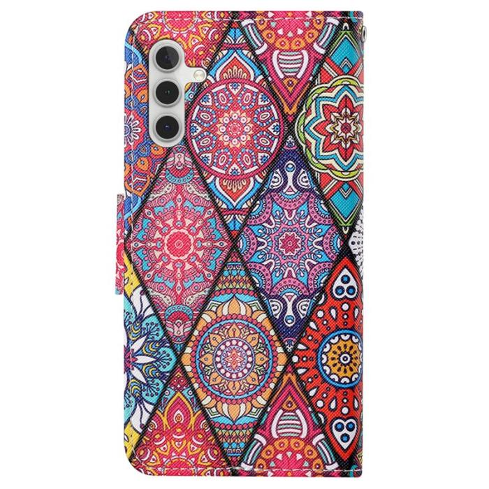 OEM - Totem Samsung Galaxy A55 5G Plånboksfodral Konstläder Mönster - Rhombus