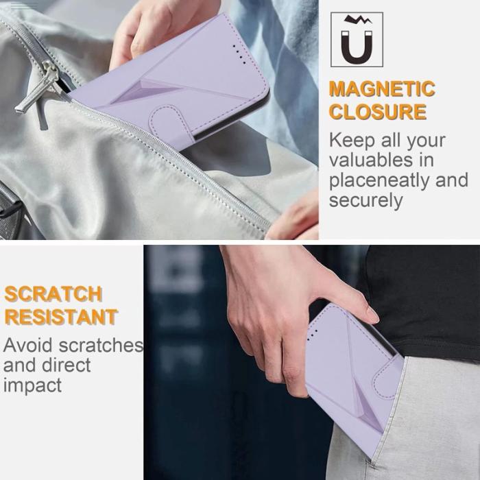 OEM - Triangle Samsung Galaxy S26 Ultra Mobilskal KonstLäder - Lila