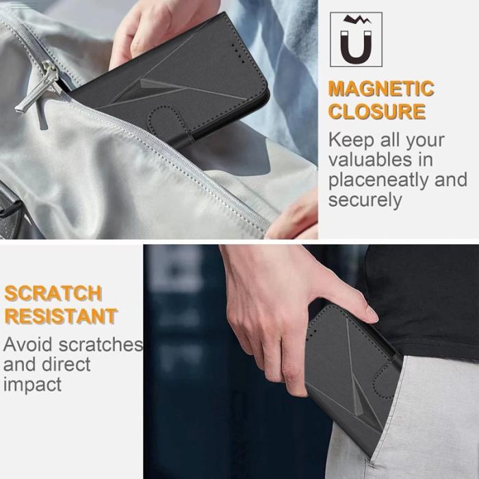 OEM - Triangle Samsung Galaxy S26 Ultra Mobilskal KonstLäder - Svart