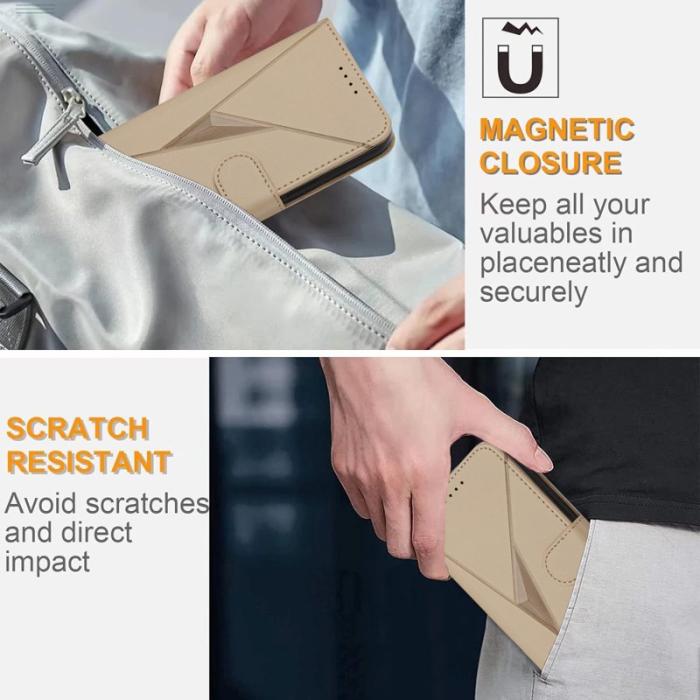 OEM - Triangle Samsung Galaxy S26 Ultra Mobilskal KonstLäder - Guld