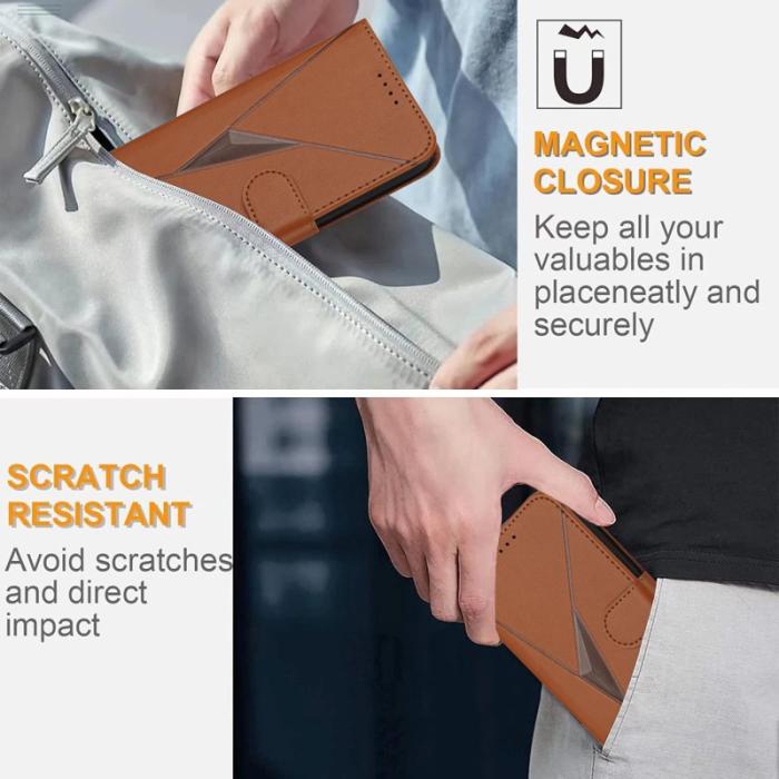 OEM - Triangle Samsung Galaxy S26 Ultra Mobilskal KonstLäder - Kaffe