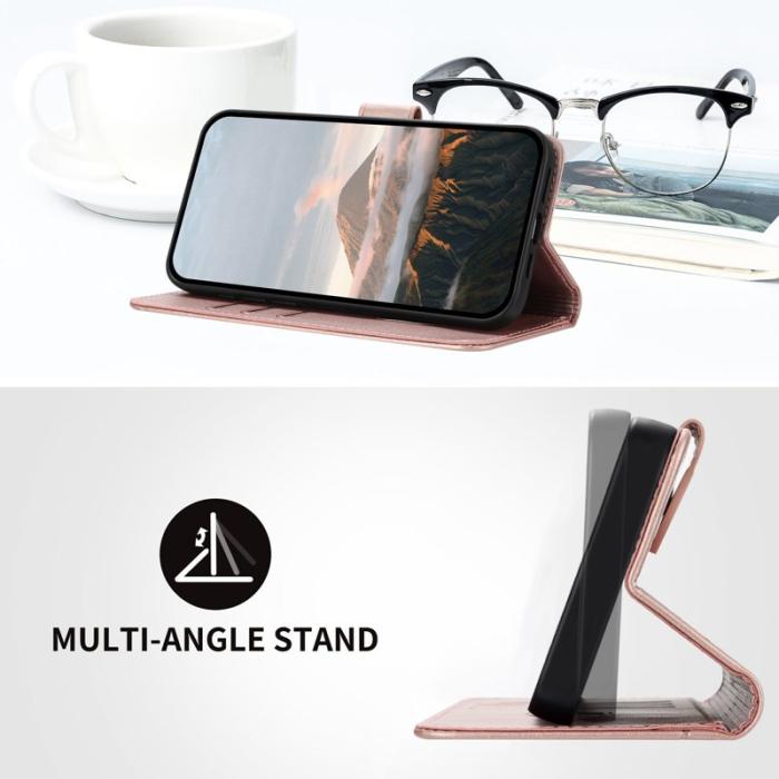 OEM - Triangle Samsung Galaxy S26 Ultra Mobilskal KonstLäder - Roséguld