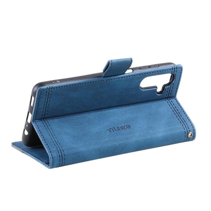 TTUDRCH - TTUDRCH Samsung Galaxy A37 Plånboksfodral Konstläder RFID Skydd - Blå