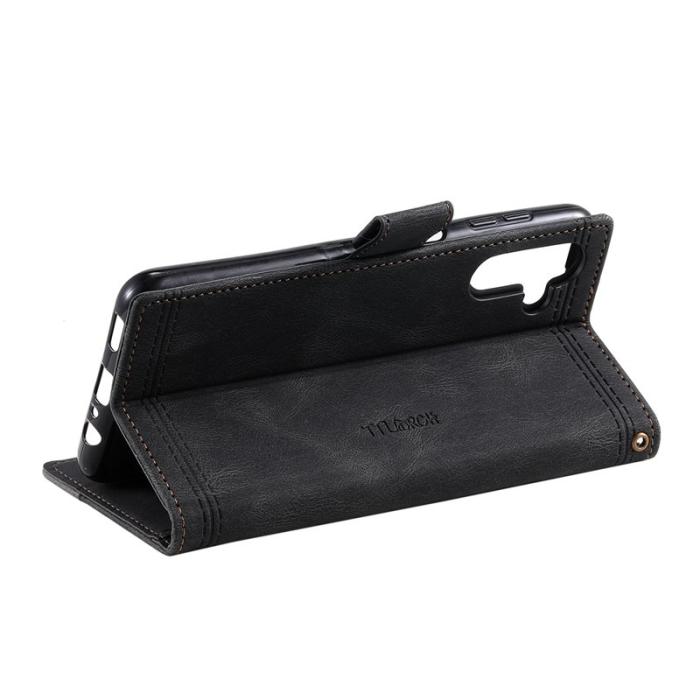 TTUDRCH - TTUDRCH Samsung Galaxy A57 Plånboksfodral Konstläder RFID Skydd - Svart