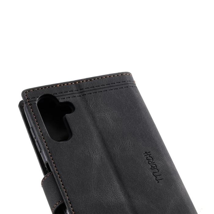 TTUDRCH - TTUDRCH Samsung Galaxy A57 Plånboksfodral Konstläder RFID Skydd - Svart