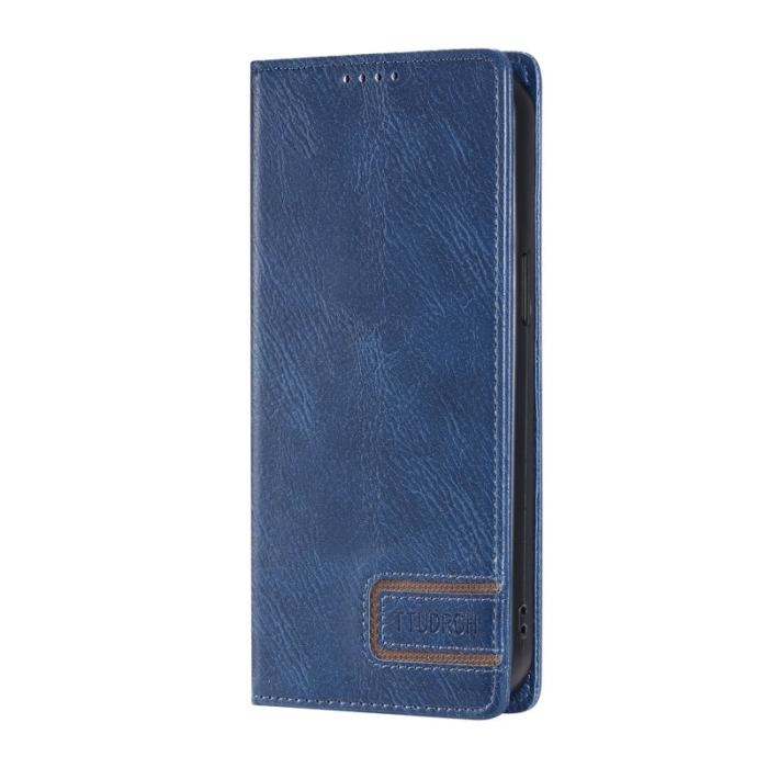 OEM - TTUDRCH Samsung Galaxy S26 Plus Plånboksfodral Konstläder RFID Skydd - Blå