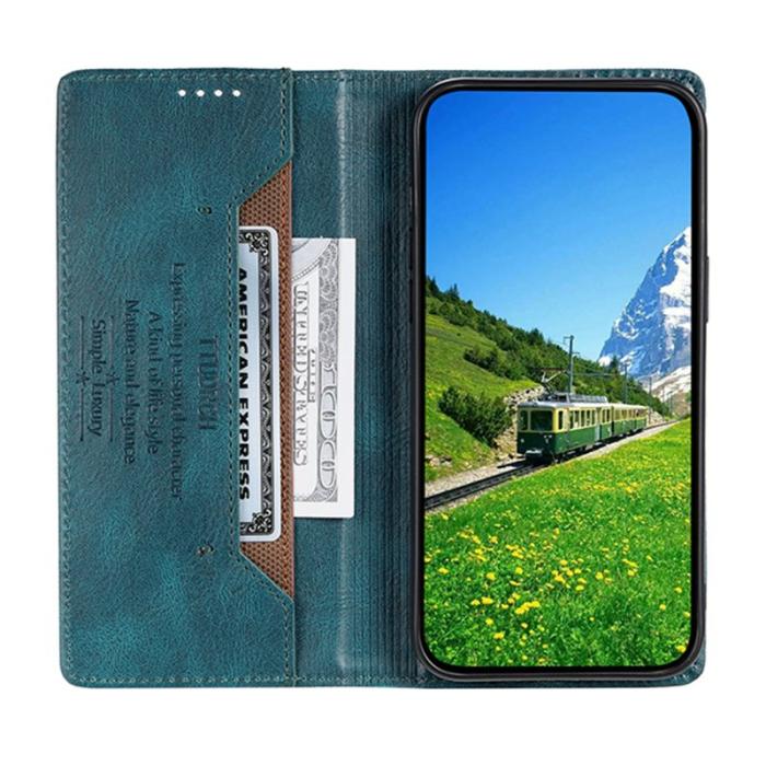 OEM - TTUDRCH Samsung Galaxy S26 Plus Plånboksfodral Konstläder RFID Skydd - Grön