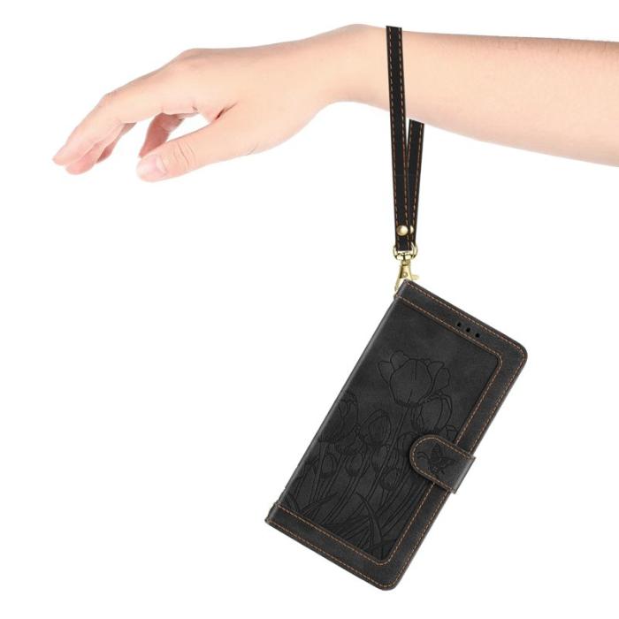 OEM - Tulip Samsung Galaxy A37 Fodral Konstläder - Svart