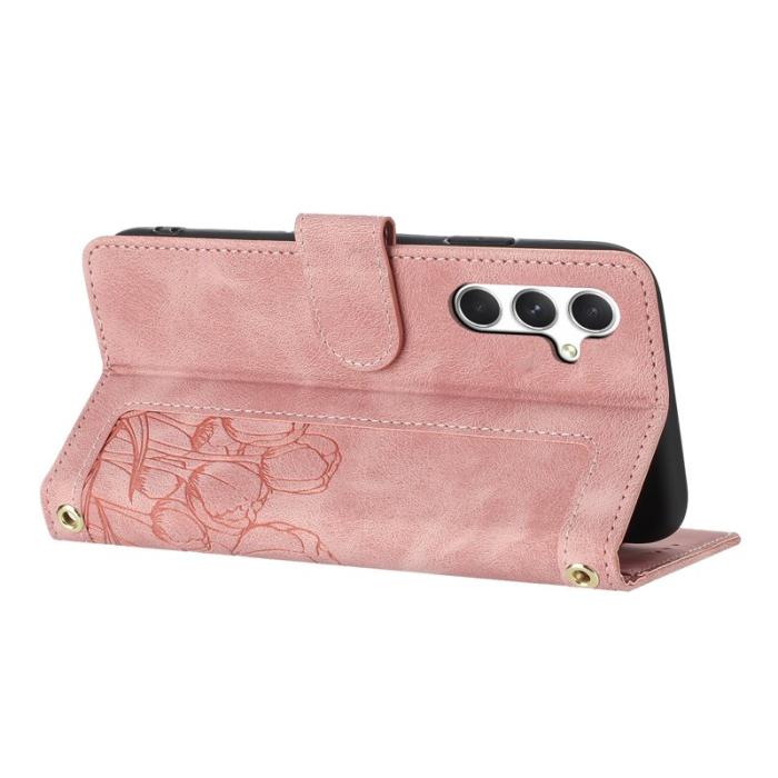 OEM - Tulip Samsung Galaxy S26 Plus Fodral KonstLäder - Rosa