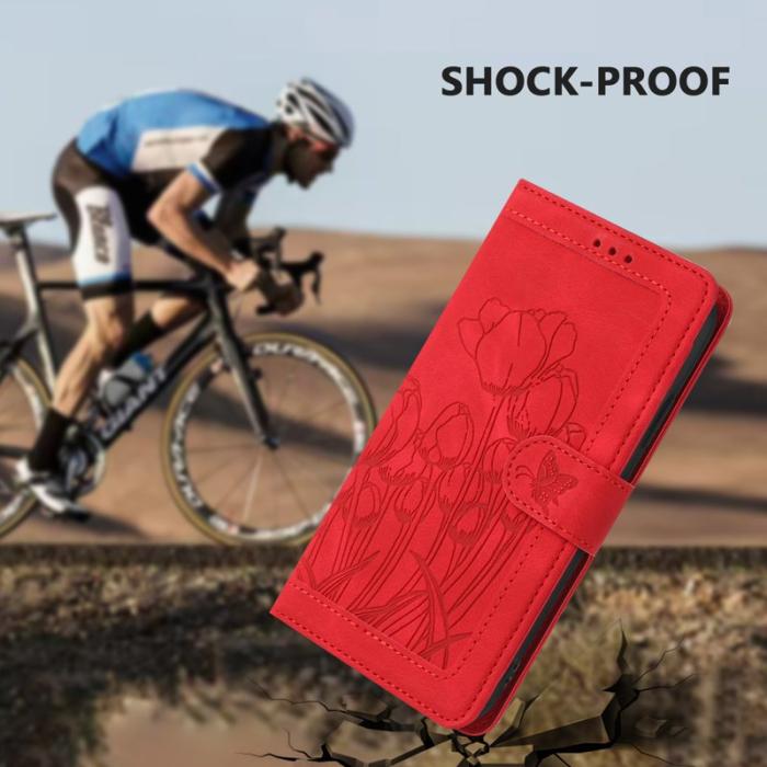 OEM - Tulip Samsung Galaxy S26 / S26 Pro Fodral Äkta Läder - Röd