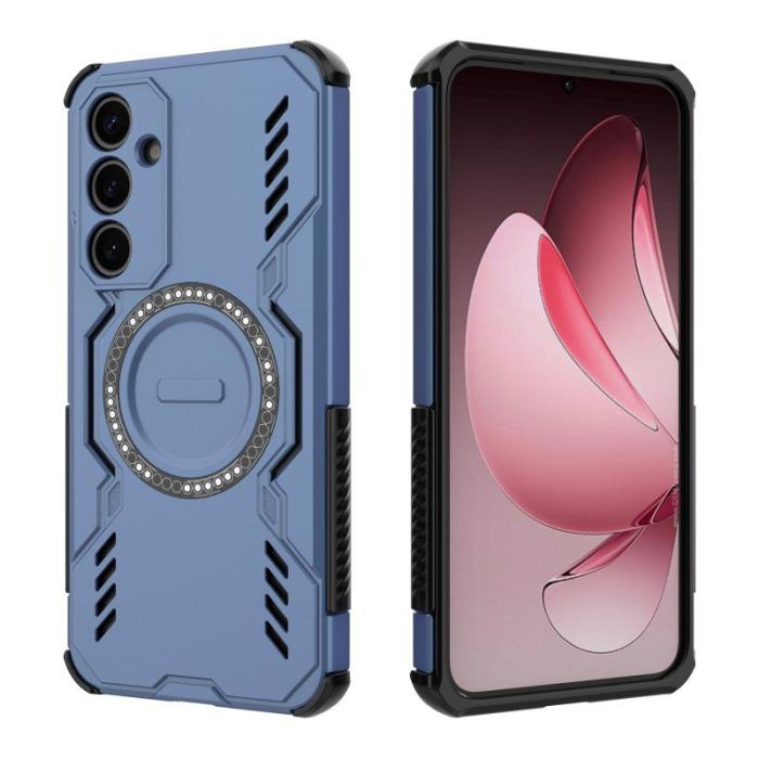 WANLONFENG - WANLONFENG Samsung Galaxy A35 5G Skal PC TPU DJ Serie - Blå