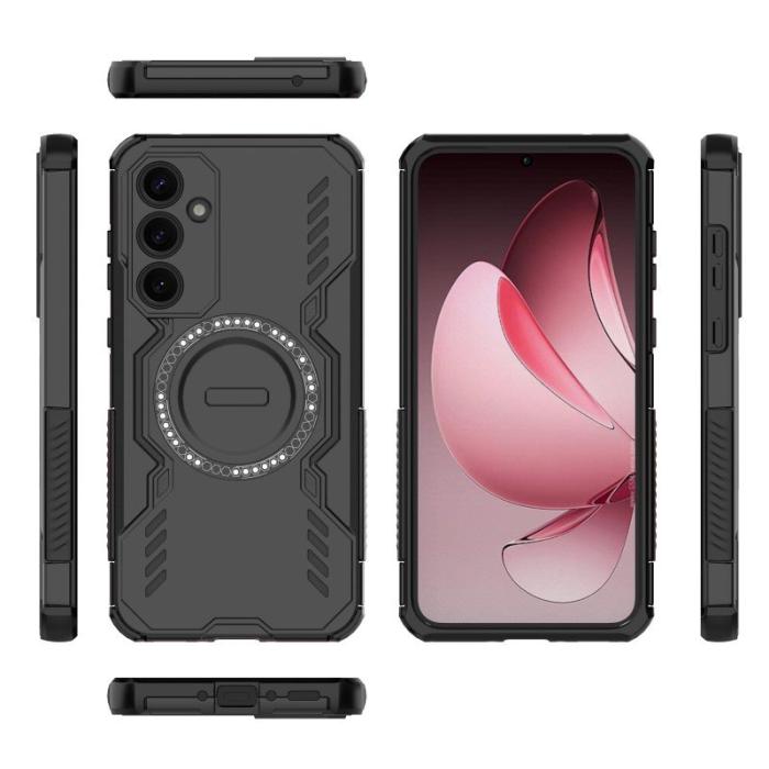 WANLONFENG - WANLONFENG Samsung Galaxy A35 5G Skal PC TPU DJ Series - Svart