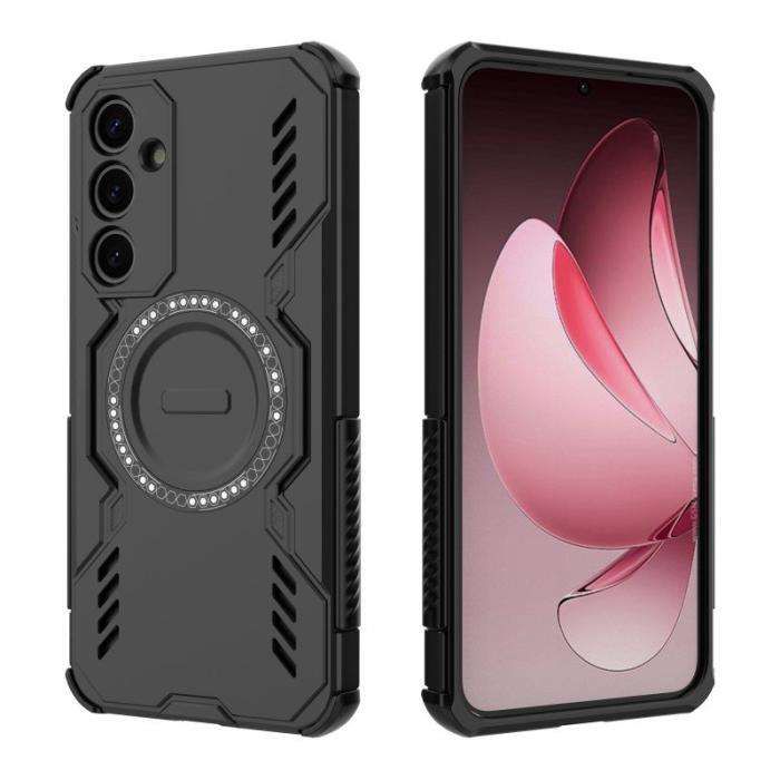 WANLONFENG - WANLONFENG Samsung Galaxy A35 5G Skal PC TPU DJ Series - Svart