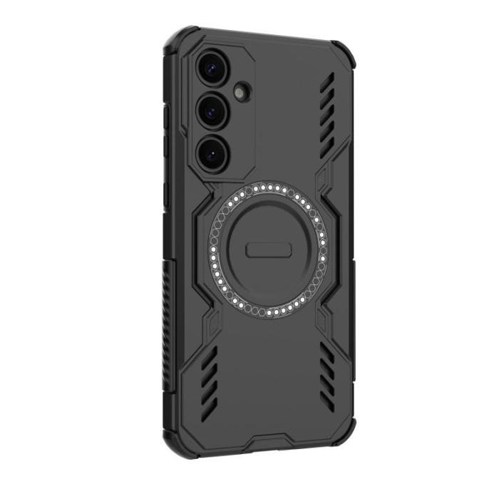 WANLONFENG - WANLONFENG Samsung Galaxy A35 5G Skal PC TPU DJ Series - Svart