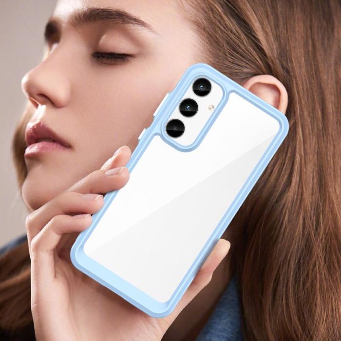 WANLONFENG - WANLONFENG Samsung Galaxy A35 5G Skal TPU XC Serie - Blå