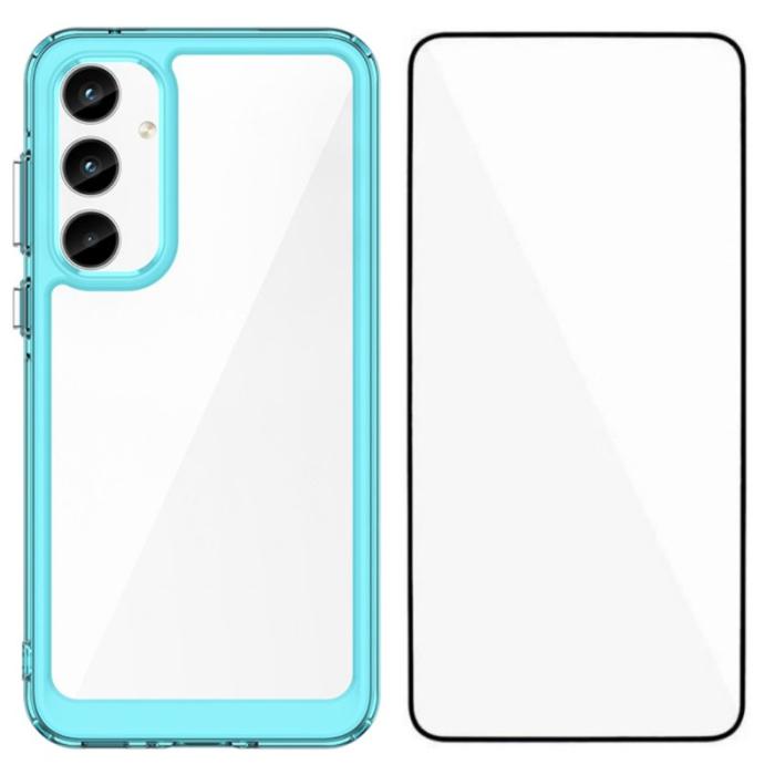 WANLONFENG - WANLONFENG Samsung Galaxy A35 5G Skal TPU XC Serie - Transparent Blå