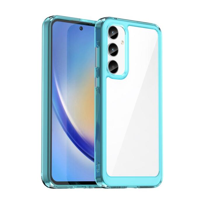 WANLONFENG - WANLONFENG Samsung Galaxy A35 5G Skal TPU XC Serie - Transparent Blå