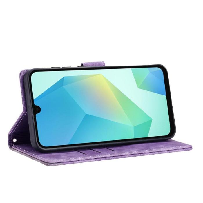 WANLONFENG - WANLONFENG Samsung Galaxy A55 5G Skal Mandala Äkta Läder - Lila