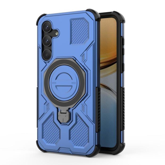 WANLONFENG - WANLONFENG Samsung Galaxy A55 5G Skal PC TPU KJ Serie - Blå