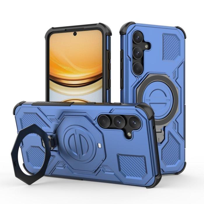 WANLONFENG - WANLONFENG Samsung Galaxy A55 5G Skal PC TPU KJ Serie - Blå