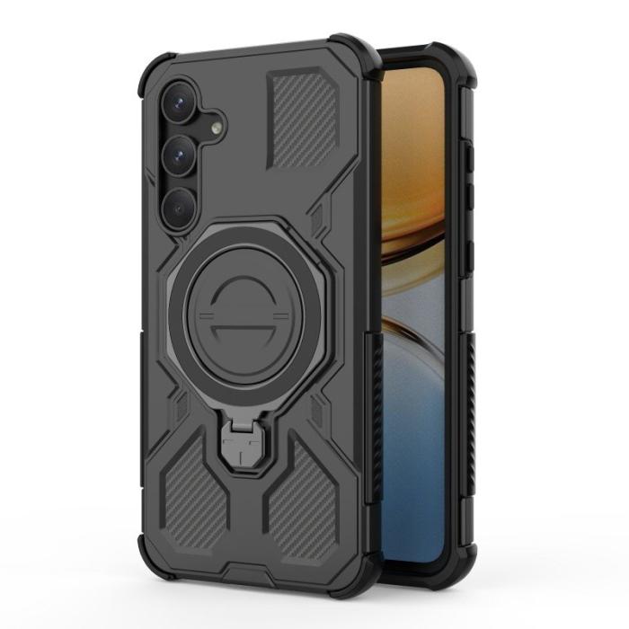 WANLONFENG - WANLONFENG Samsung Galaxy A55 5G Skal PC TPU KJ Serie - Svart