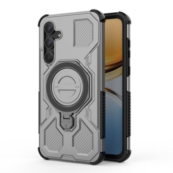 WANLONFENG - WANLONFENG Samsung Galaxy A55 5G Skal PC TPU KJ Series - Grå