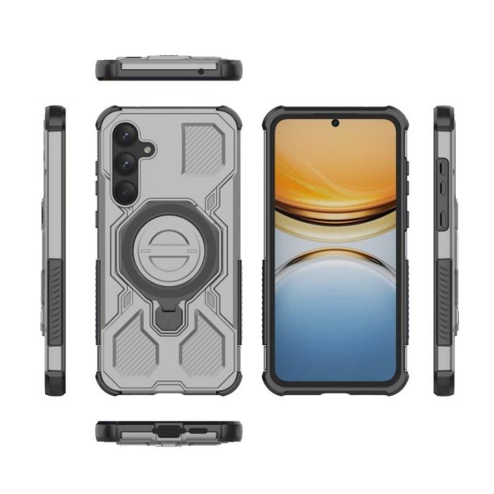 WANLONFENG - WANLONFENG Samsung Galaxy A55 5G Skal PC TPU KJ Series - Grå