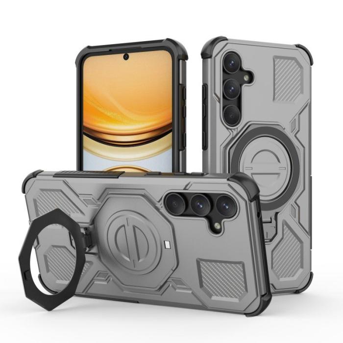 WANLONFENG - WANLONFENG Samsung Galaxy A55 5G Skal PC TPU KJ Series - Grå