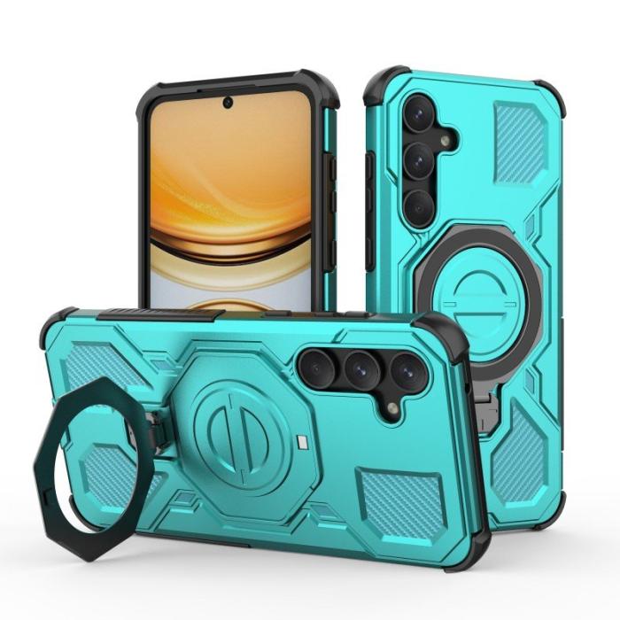 WANLONFENG - WANLONFENG Samsung Galaxy A55 5G Skal PC TPU KJ Series - Grön