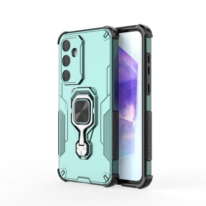 WANLONFENG - WANLONFENG Samsung Galaxy A55 5G Skal Plast Kickstand - Grön