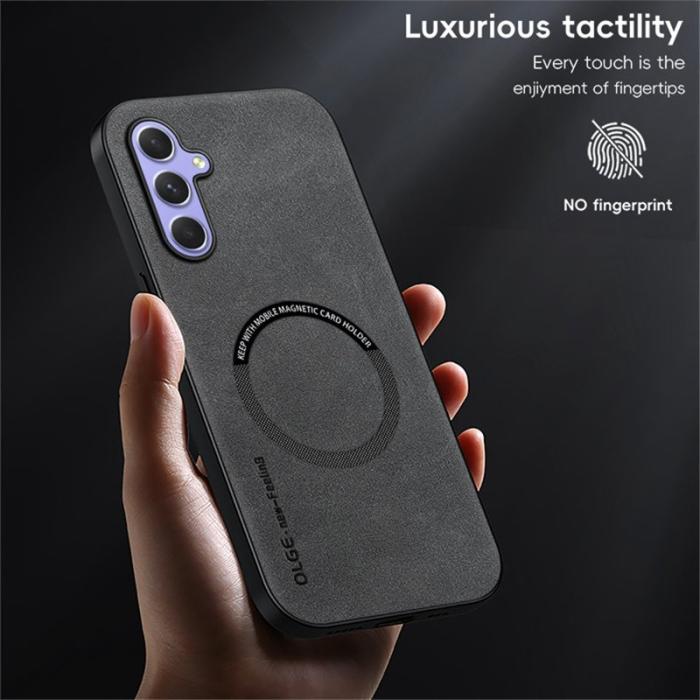 WANLONFENG - WANLONFENG Samsung Galaxy A55 5G Skal PU Läder + TPU - Blå