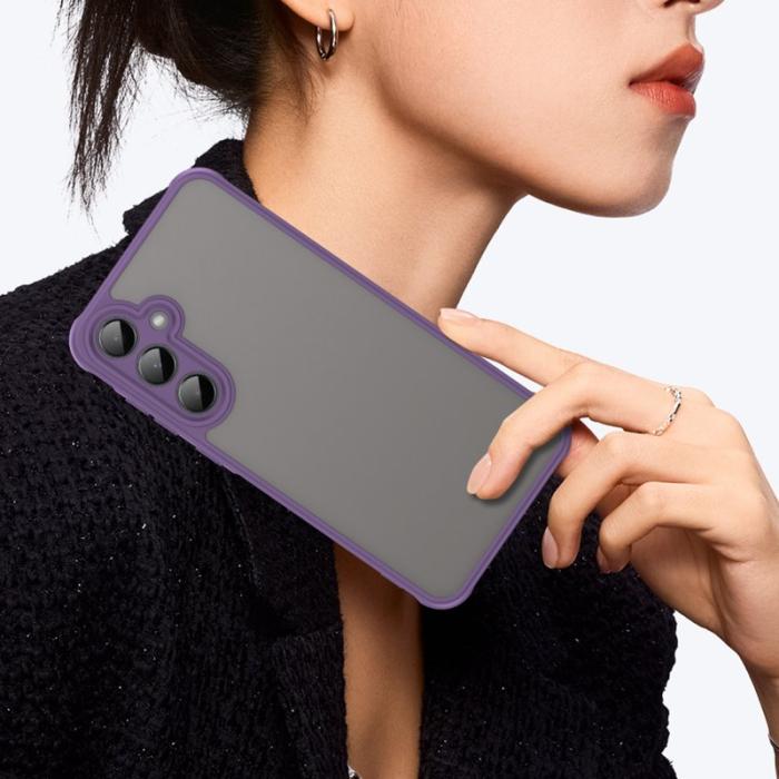 WANLONFENG - WANLONFENG Samsung Galaxy A55 5G Skal TPU FD Serie - Lila