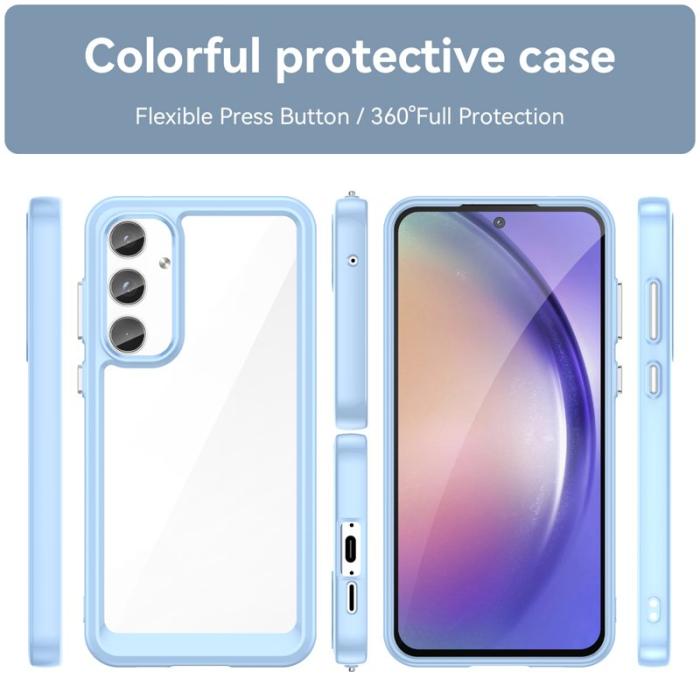 WANLONFENG - WANLONFENG Samsung Galaxy A55 5G Skal TPU XC Serie - Blå